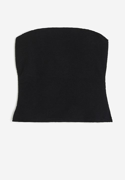 H&M - Textured tube top - black