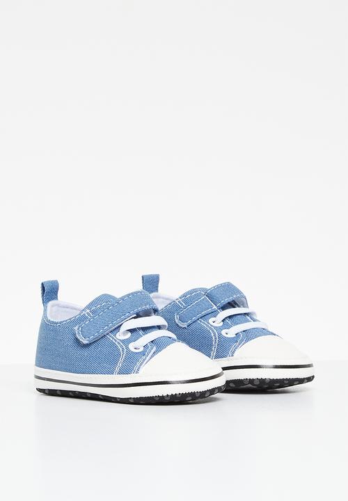 Pop Candy - Velcro & strap sneakers - blue & white