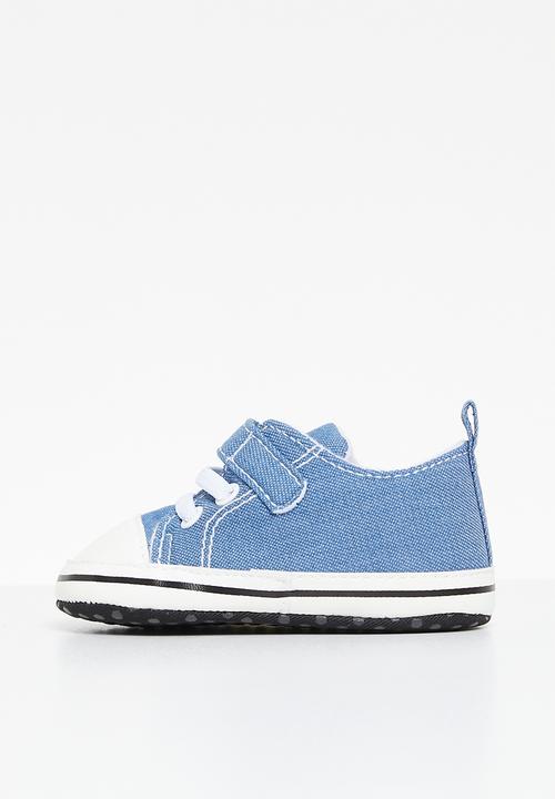 Pop Candy - Velcro & strap sneakers - blue & white