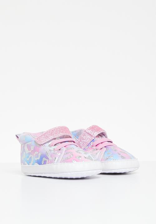 Pop Candy - Metallic print sneakers - pink & blue
