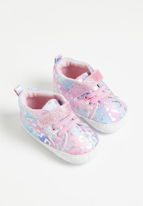 Pop Candy - Metallic print sneakers - pink & blue