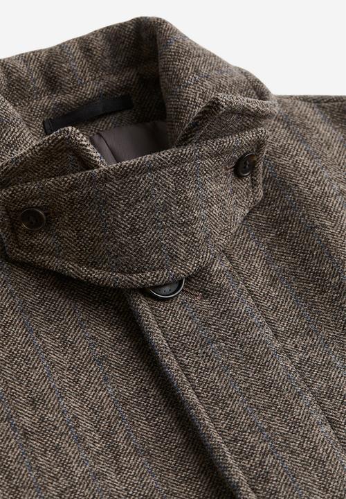 H&M - Loose fit wool-blend car coat - dark brown