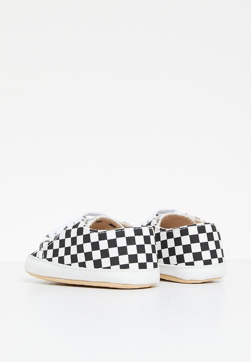 Pop Candy - Check lace up sneakers - black & white