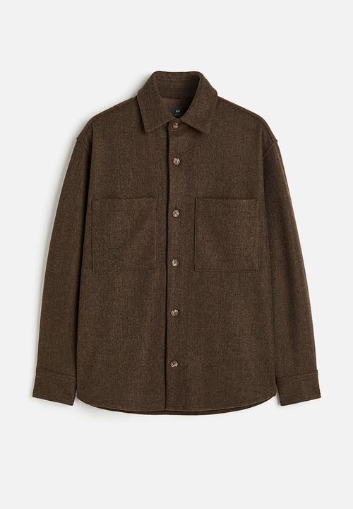 H&M - Loose fit overshirt - dark brown