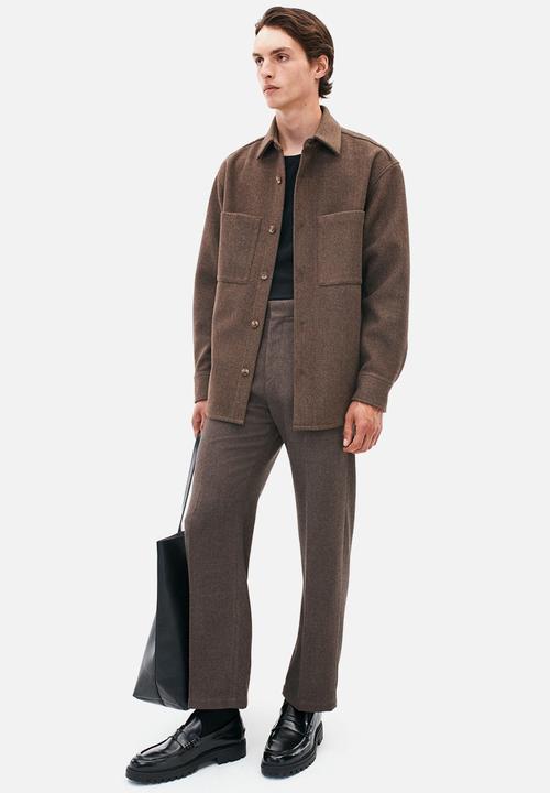 H&M - Loose fit overshirt - dark brown