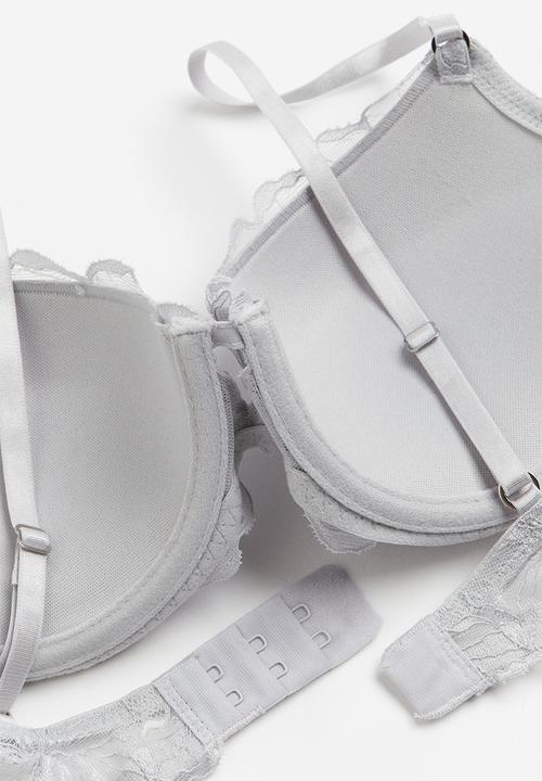 H&M - Lace push-up bra - grey