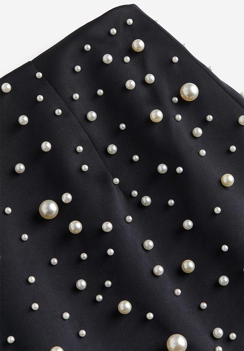 H&M - Bead-detail skirt - black
