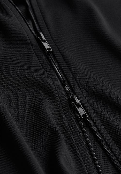 H&M - Collared zip-through top - black