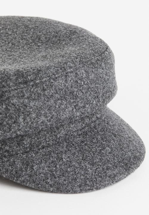 H&M - Textured baker boy cap - dark grey