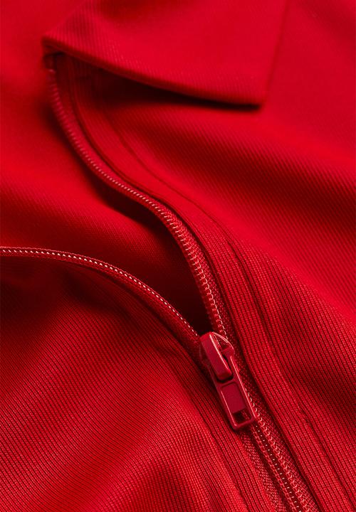 H&M - Collared zip-through top - red