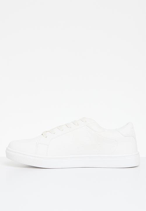 POLO - Debossed pony sneaker - white