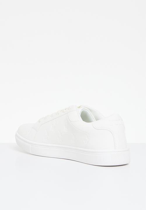 POLO - Debossed pony sneaker - white