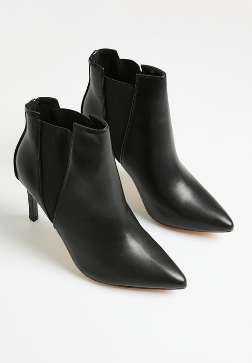 POLO - Pointy stiletto ankle boot - black