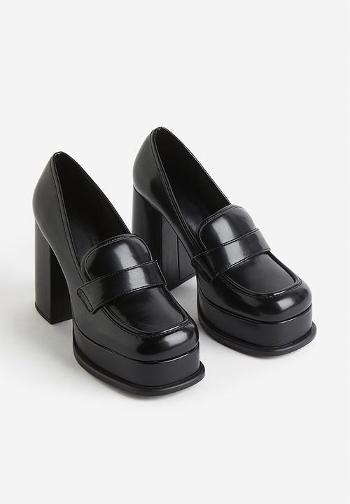 H&M - Heeled platform loafers - black