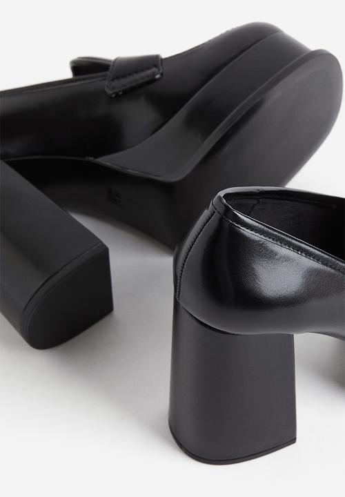 H&M - Heeled platform loafers - black