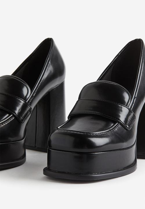 H&M - Heeled platform loafers - black