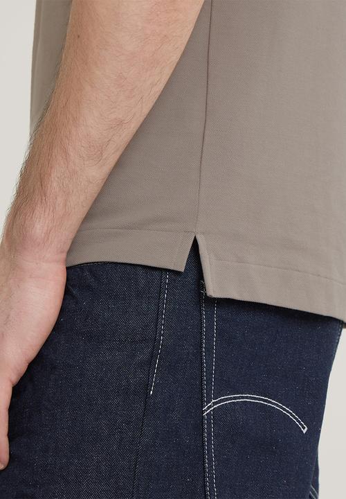G-STAR - Dunda slim stripe polo s\s Premium stretch pk o - rock ridge