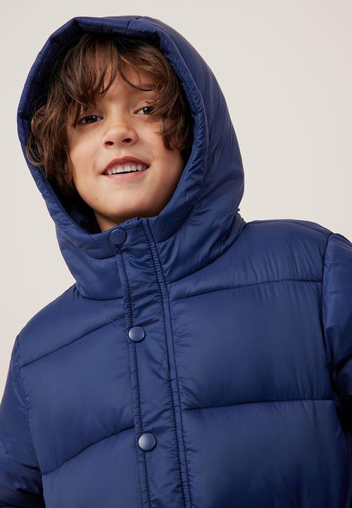 Cotton On - Hunter hooded puffer jacket - in the navy