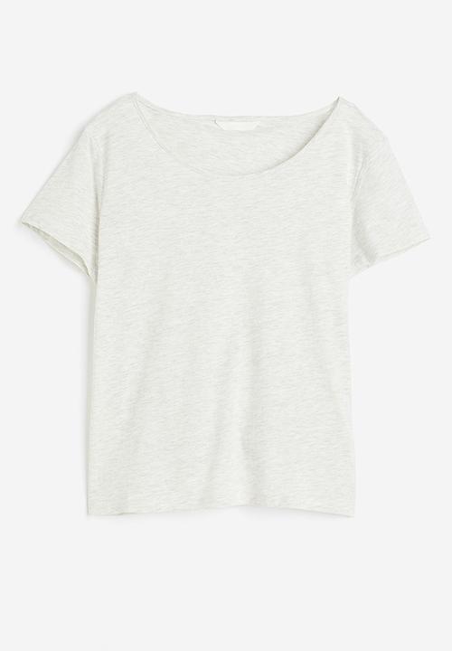 H&M - Cotton t-shirt - light grey marl