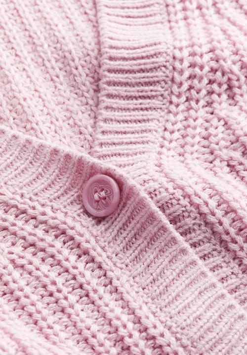 H&M - Balloon-sleeved cardigan - light pink