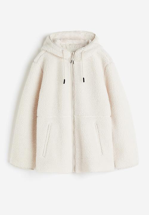 H&M - Hooded teddy jacket - white