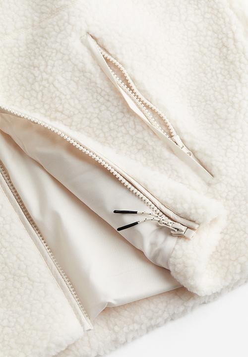 H&M - Hooded teddy jacket - white