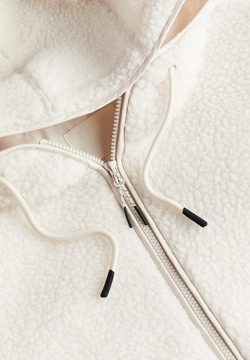 H&M - Hooded teddy jacket - white