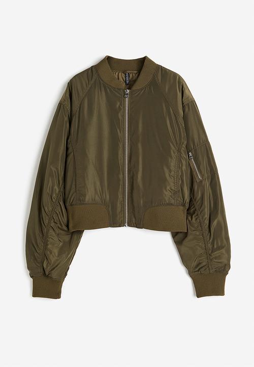 H&M - Bomber jacket - dark khaki green