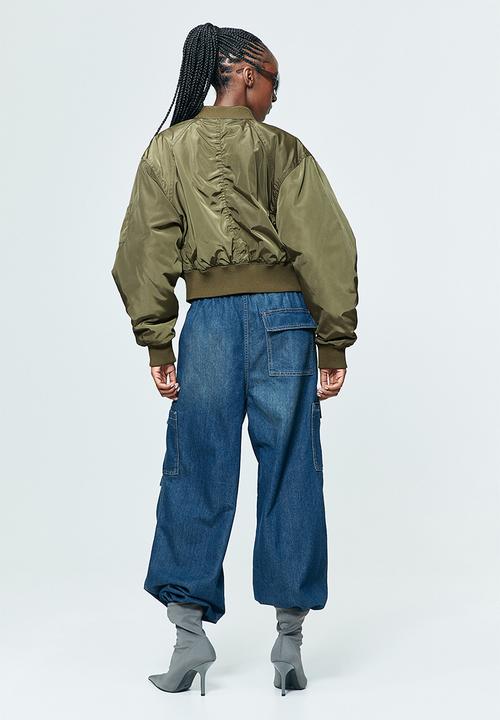 H&M - Bomber jacket - dark khaki green