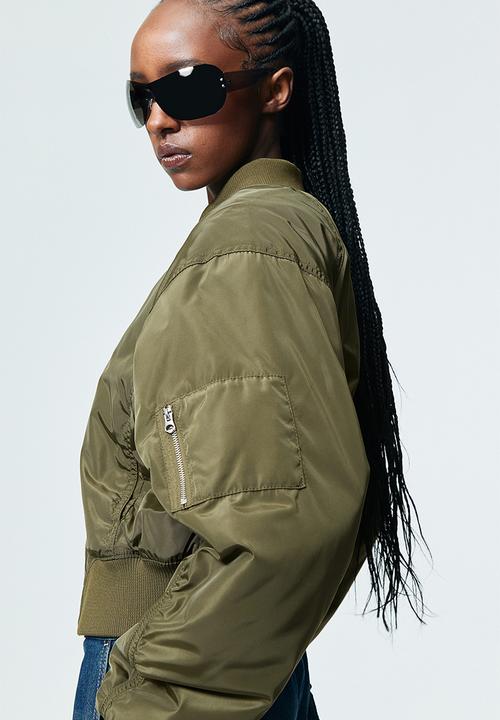 H&M - Bomber jacket - dark khaki green
