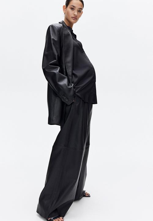 H&M - Mama before & after tie-belt shirt - black