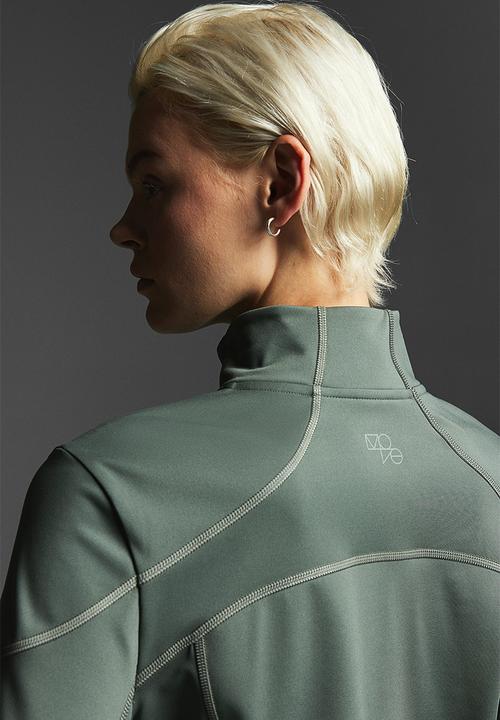 H&M - Drymove™ warm running top - dark khaki green