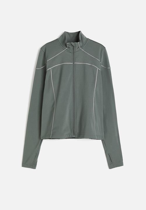H&M - Drymove™ warm running top - dark khaki green