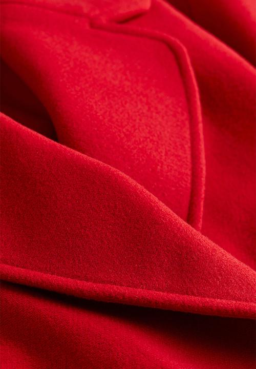 H&M - Double-breasted coat - red