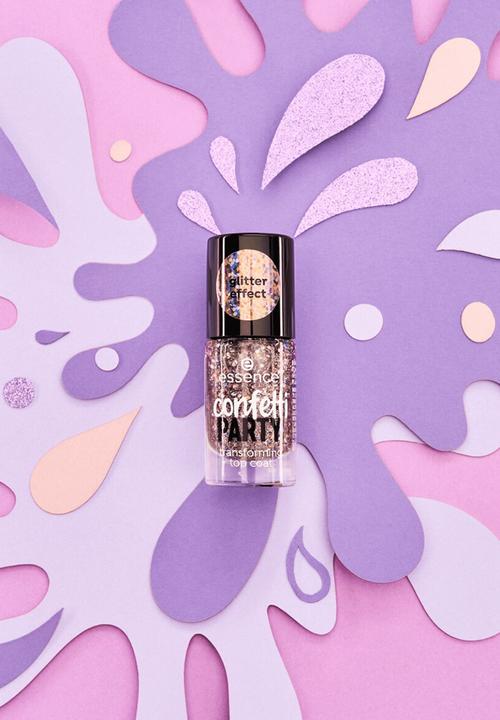 essence - Confetti PARTY transforming top coat