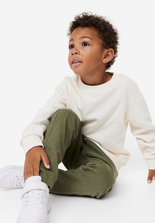 H&M - Lined twill trousers - khaki green