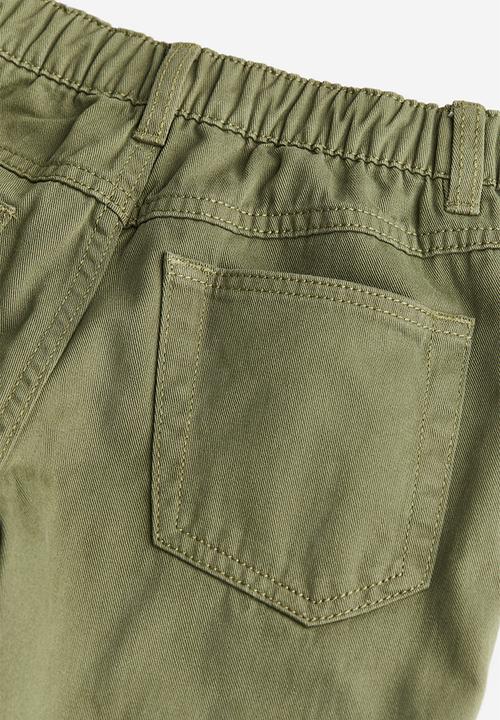 H&M - Lined twill trousers - khaki green