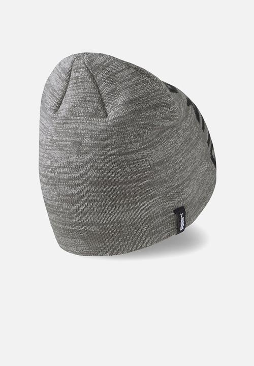 PUMA - Ess Classic Cuffless Beanie-Medium Gray Heather-Puma Black