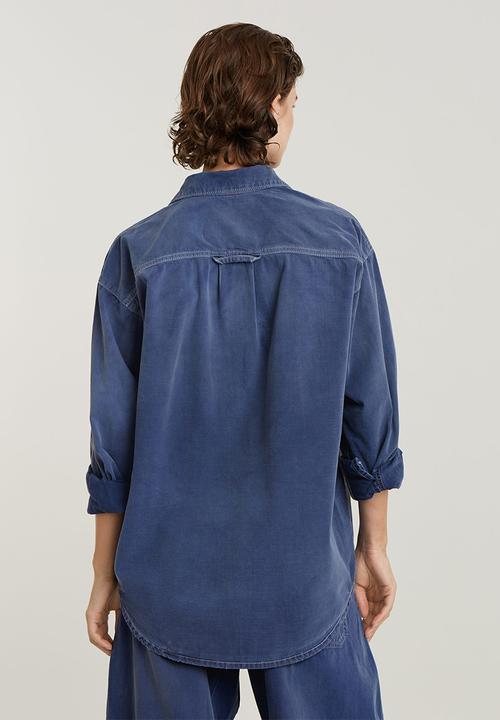 G-STAR - Relaxed shirt l\s wmn - faded ciel blue gd