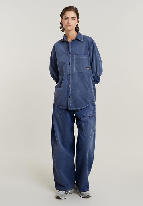 G-STAR - Relaxed shirt l\s wmn - faded ciel blue gd