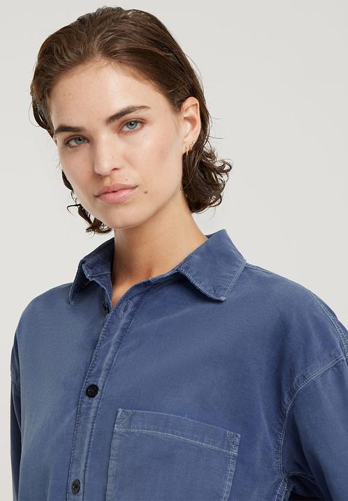 G-STAR - Relaxed shirt l\s wmn - faded ciel blue gd