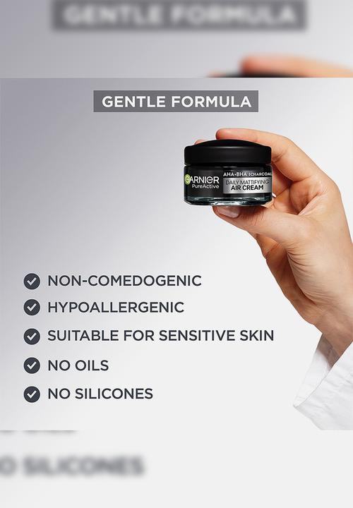 Garnier - Pure Active AHA BHA Charcoal Air Cream