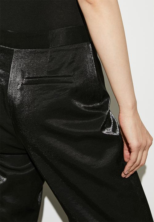 VELVET - Co-ord brocade trouser - black