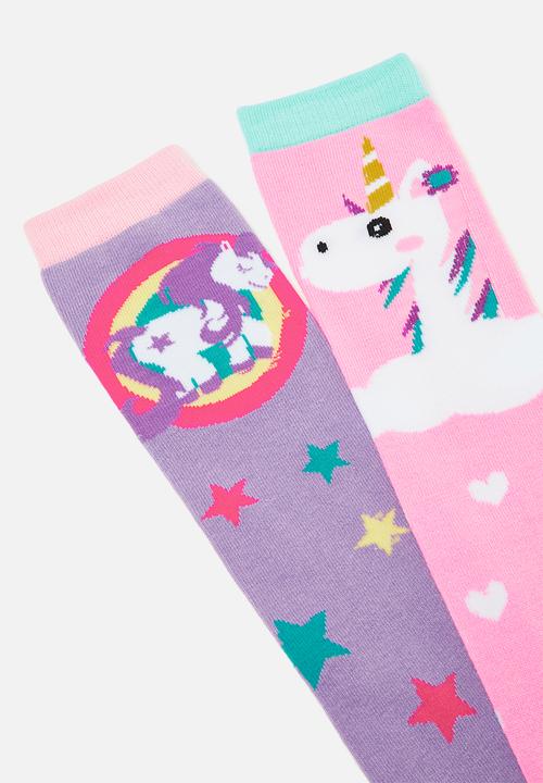 Pop Candy - 2 Pack ankle socks - lilac & pink