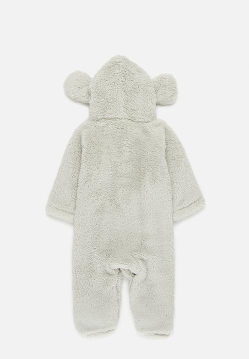 Pop Candy - Hooded fleece sleepsuit - grey
