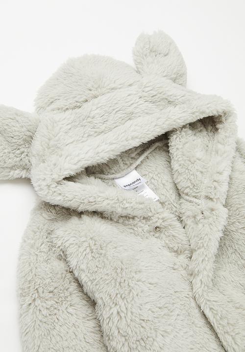 Pop Candy - Hooded fleece sleepsuit - grey