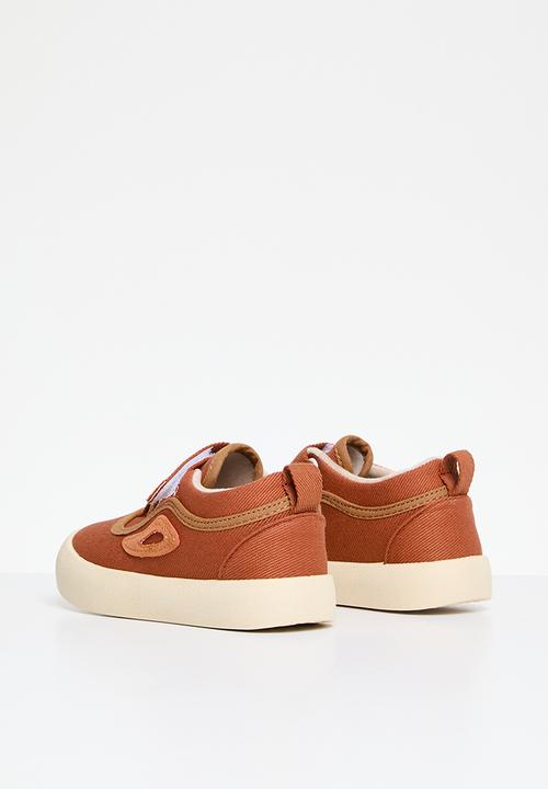 Pop Candy - Velcro & lace sneakers - rust