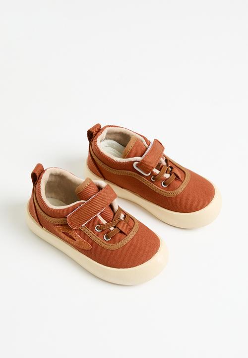 Pop Candy - Velcro & lace sneakers - rust