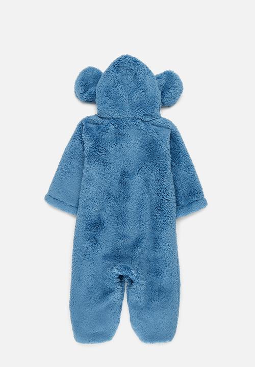 Pop Candy - Hooded fleece sleepsuit - blue