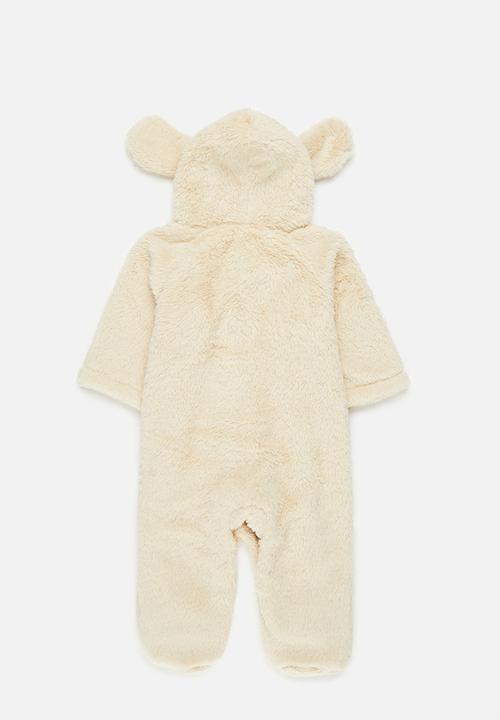 Pop Candy - Hooded fleece sleepsuit - beige